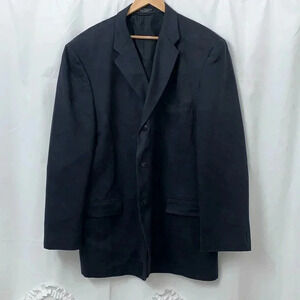Men’s Gianelli Navy Suede Sports Coat Size 52L EUC